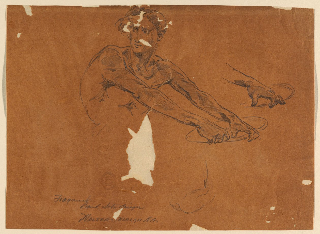 Studio per il design di una banconota da Walter Shirlaw