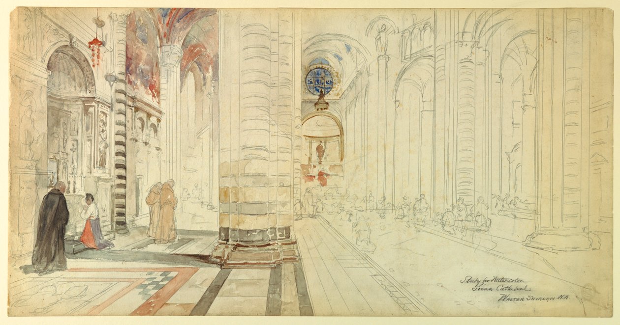 Studio per acquerello, Duomo di Siena da Walter Shirlaw