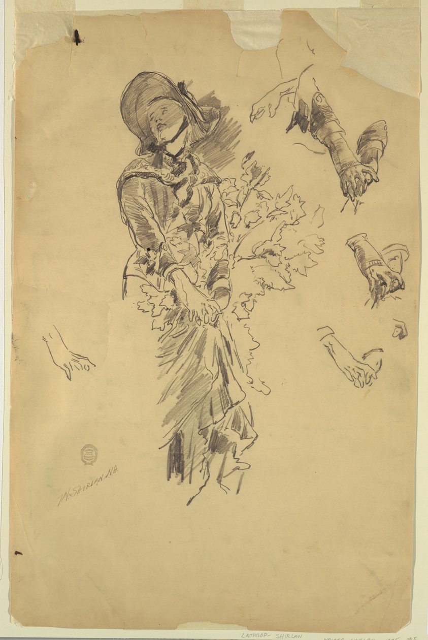 Studio di figura per "In montagna" da Walter Shirlaw