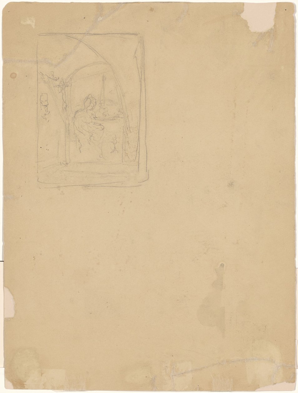 Studio di un interno [verso] da Walter Shirlaw