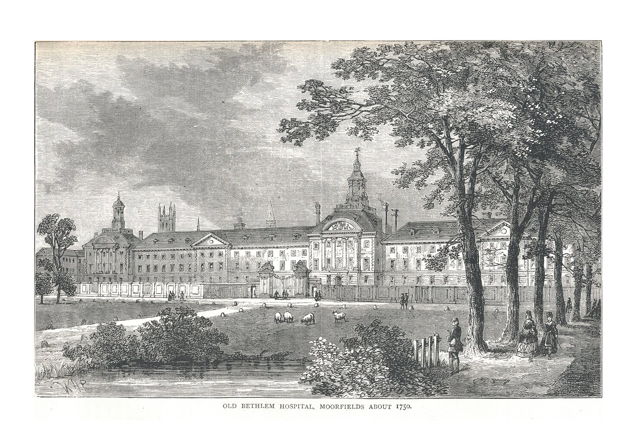 Vecchio ospedale di Bethlem. Moorfields da Walter Thornbury