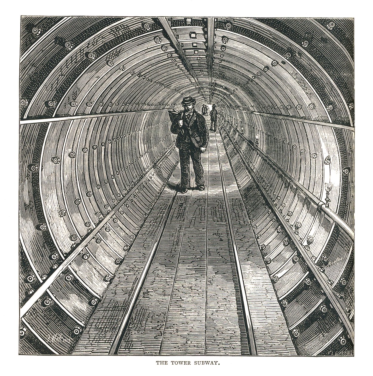 Il tunnel della torre da Walter Thornbury
