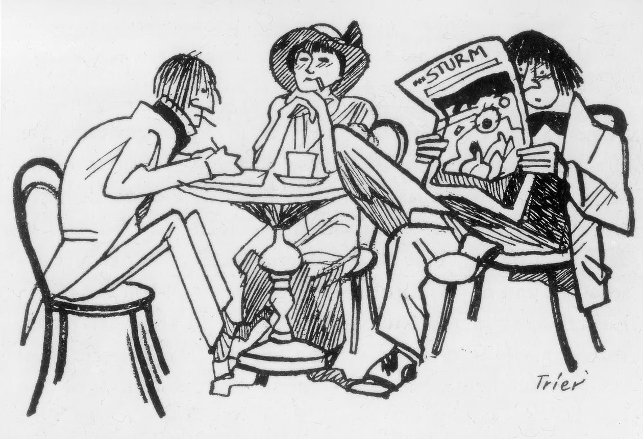 Letterati al Cafe des Westens da Walter Trier