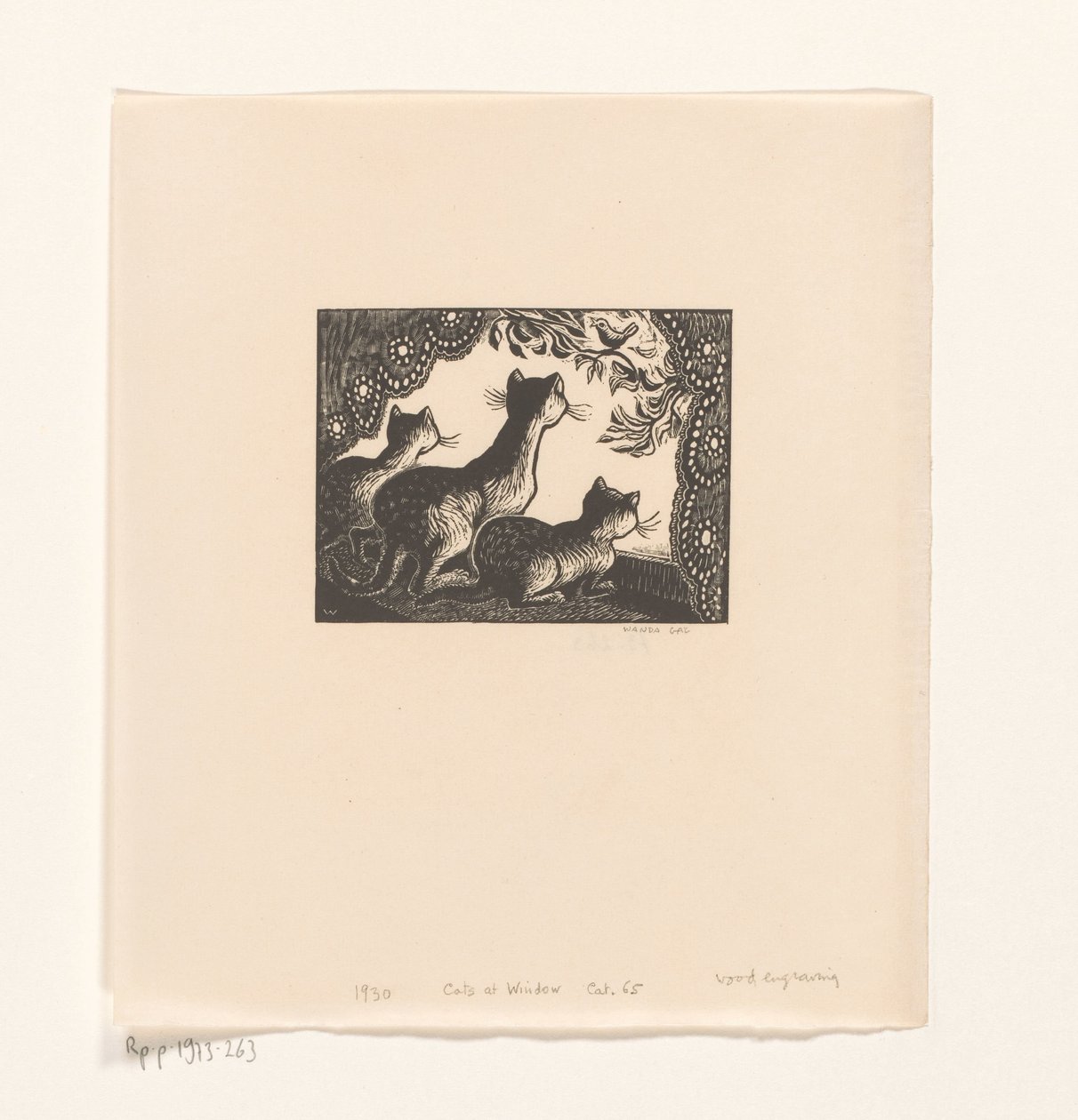 Tre gatti in un davanzale da Wanda Gág (signed by artist)