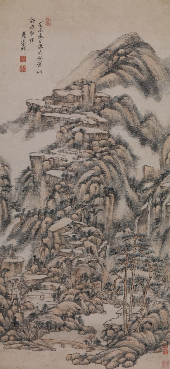 Paesaggio nello stile di Huang Gongwang da Wang Yuanqi