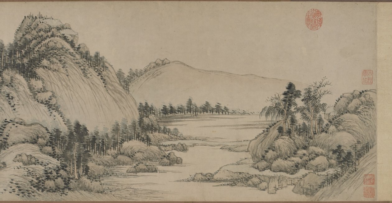 Abitare nelle montagne Fuchun dopo Huang Gongwang, dinastia Qing, 1672 da Wang Hui