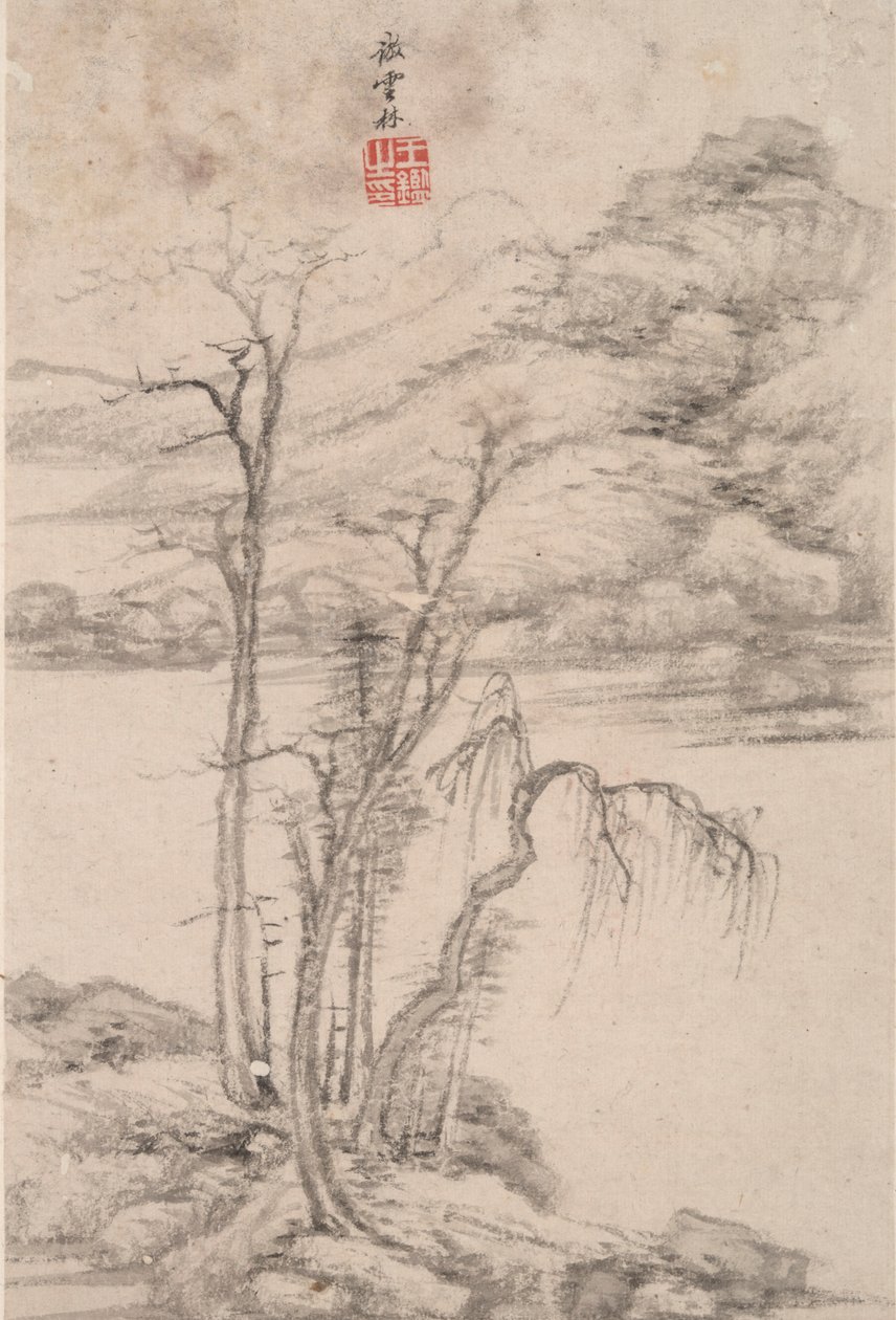Paesaggio nello stile di vari vecchi maestri: Paesaggio dopo Ni Zan da Wang Jian