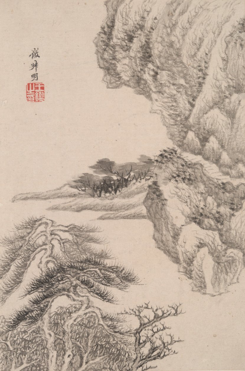 Paesaggio nello stile di vari vecchi maestri: Paesaggio dopo Wang Meng (1308) da Wang Jian