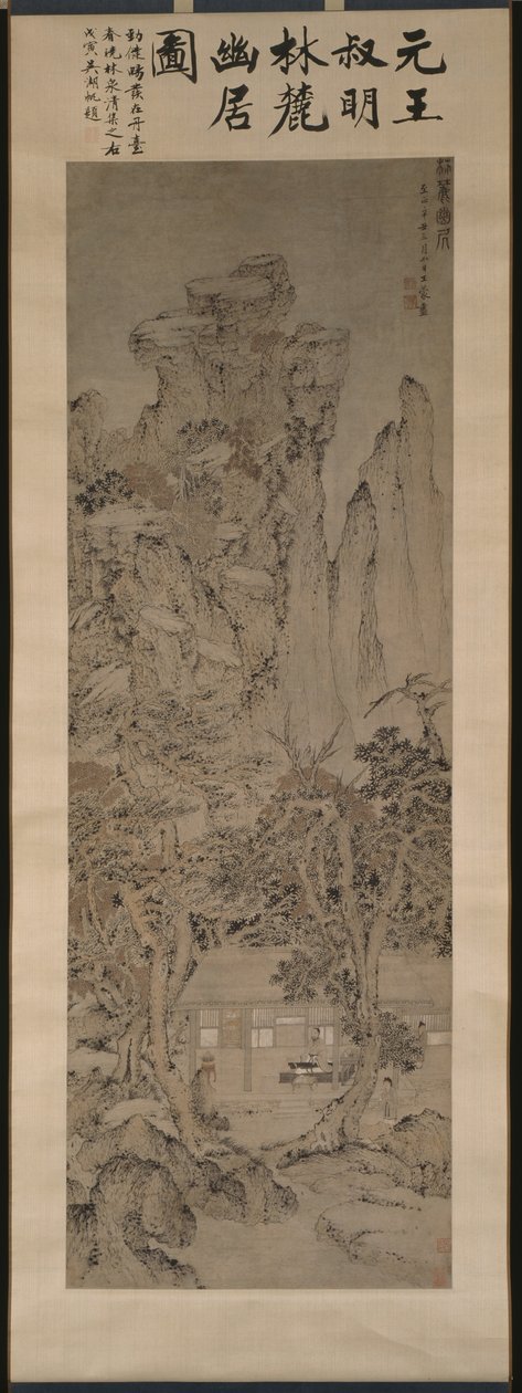 Vita tranquilla in una radura boscosa 林麓幽居圖 da Wang Meng