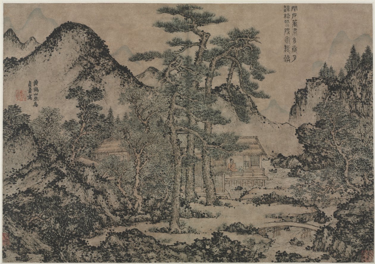 Scrivere libri sotto i pini, 1279-1368 da Wang Meng