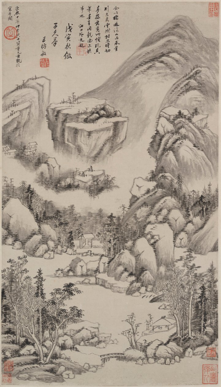 Paesaggio nello stile di Huang Gongwang da Wang Shimin