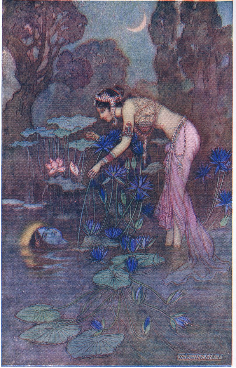 Sita trova Rama tra i fiori di loto da Warwick Goble