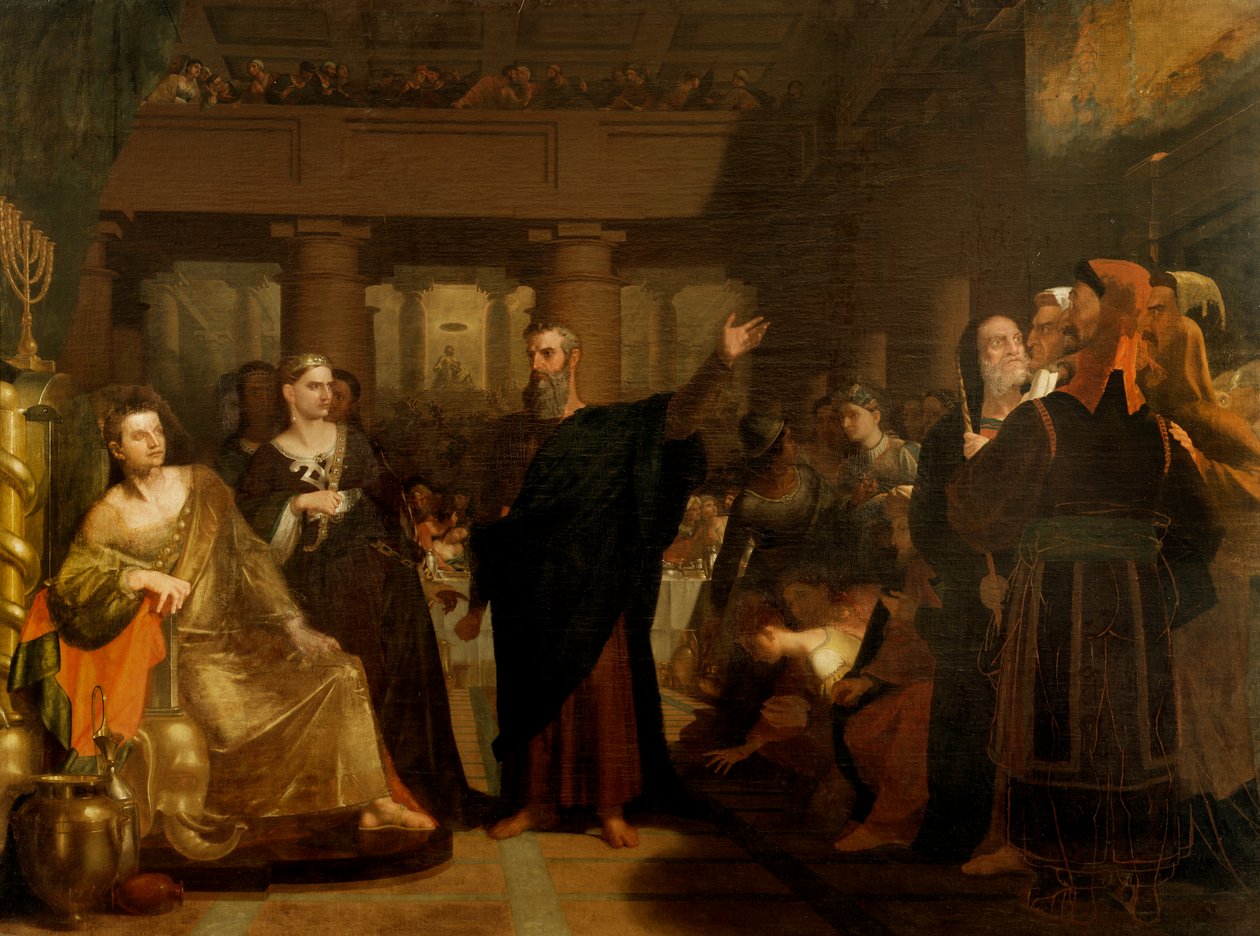 Il banchetto di Baldassarre, 1817-43 da Washington Allston