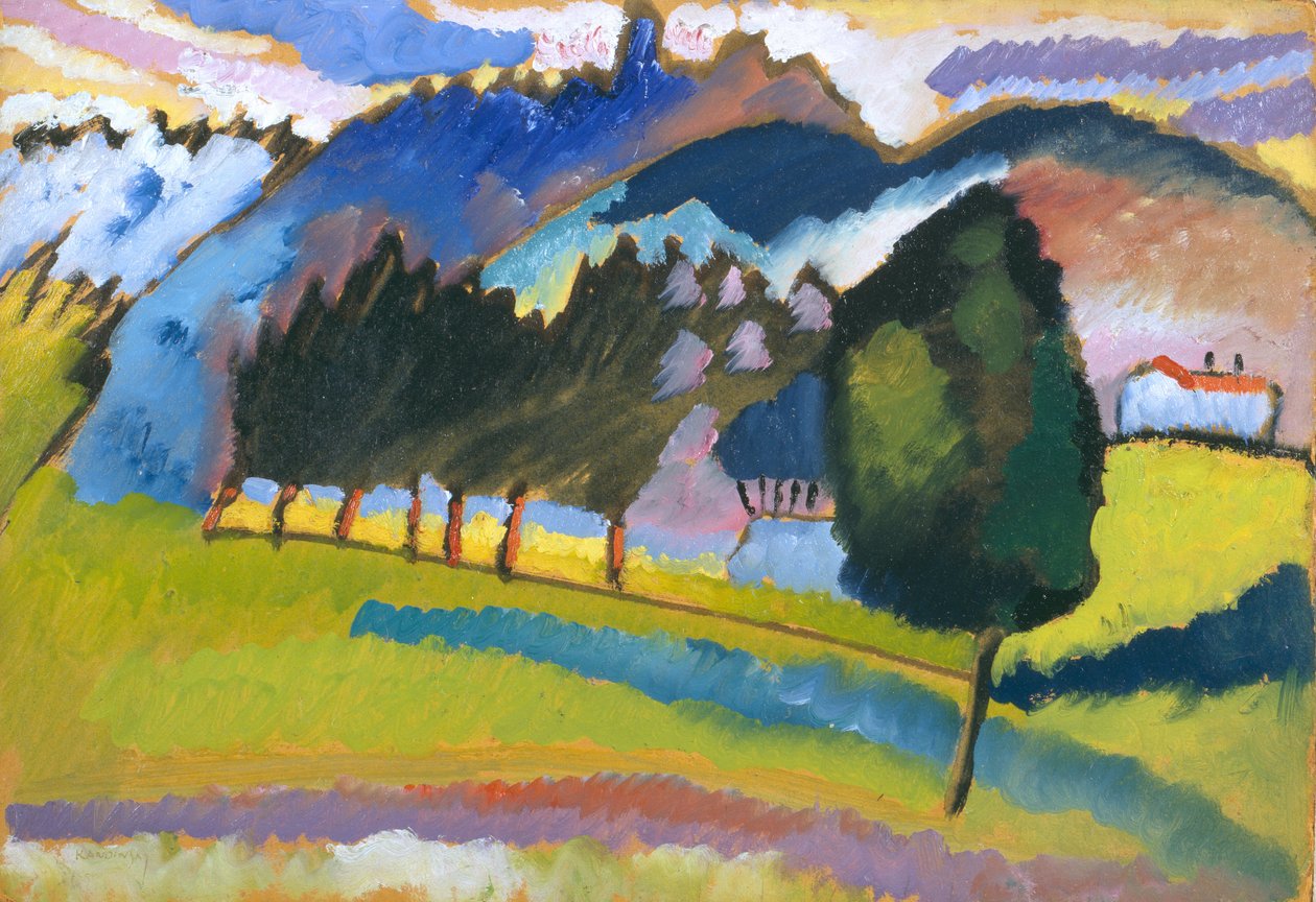Paesaggio con colline ondulate da Wassily Kandinsky