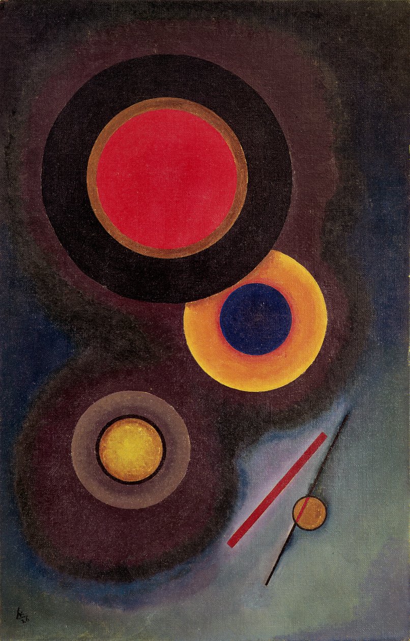 Composizione con cerchi e linee, 1926 da Wassily Kandinsky
