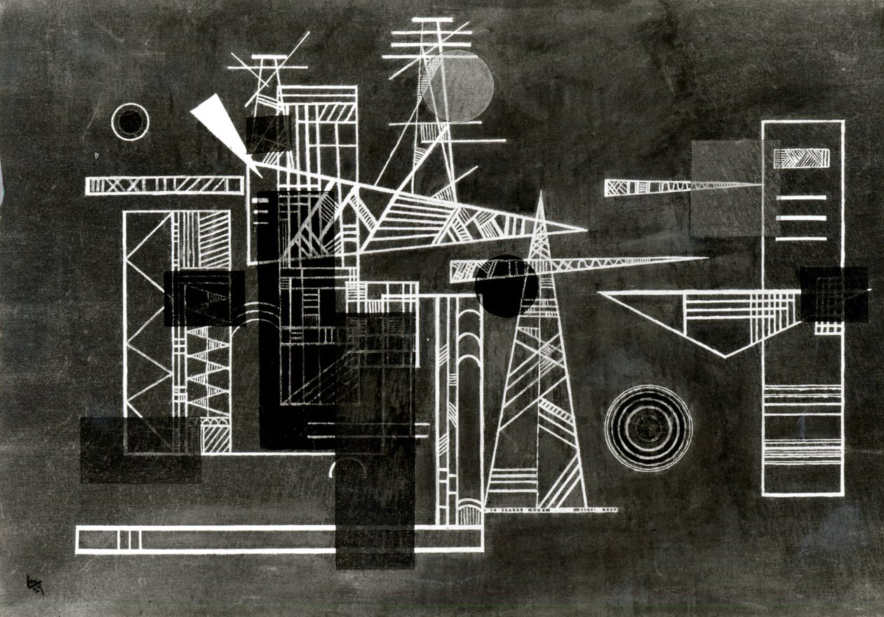 Costruzione con punti, 1927 da Wassily Kandinsky