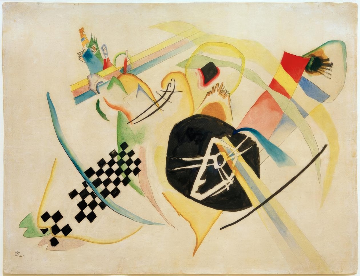 Bozzetto su bianco I da Wassily Kandinsky