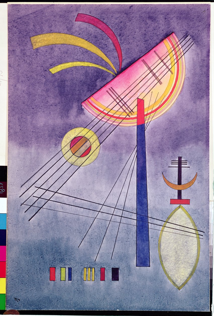 Semicerchio inclinato, 1928 da Wassily Kandinsky