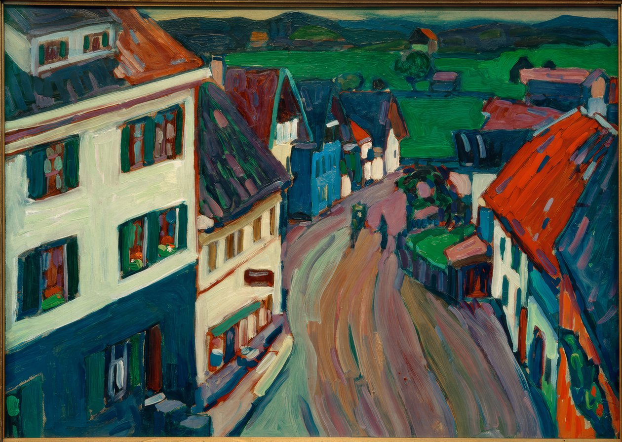 Murnau – Vista dalla finestra del Griesbräu da Wassily Kandinsky