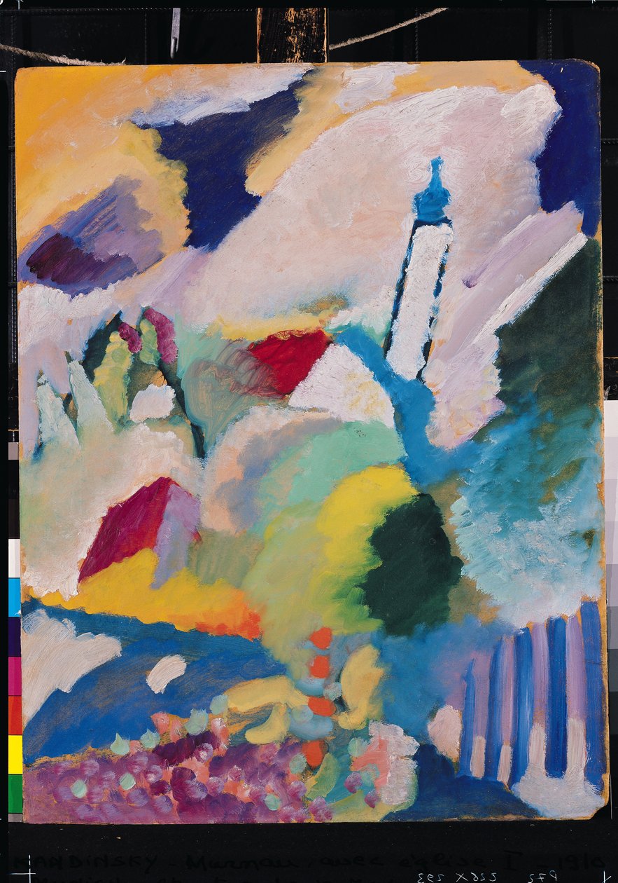 Murnau con chiesa I, 1910 da Wassily Kandinsky