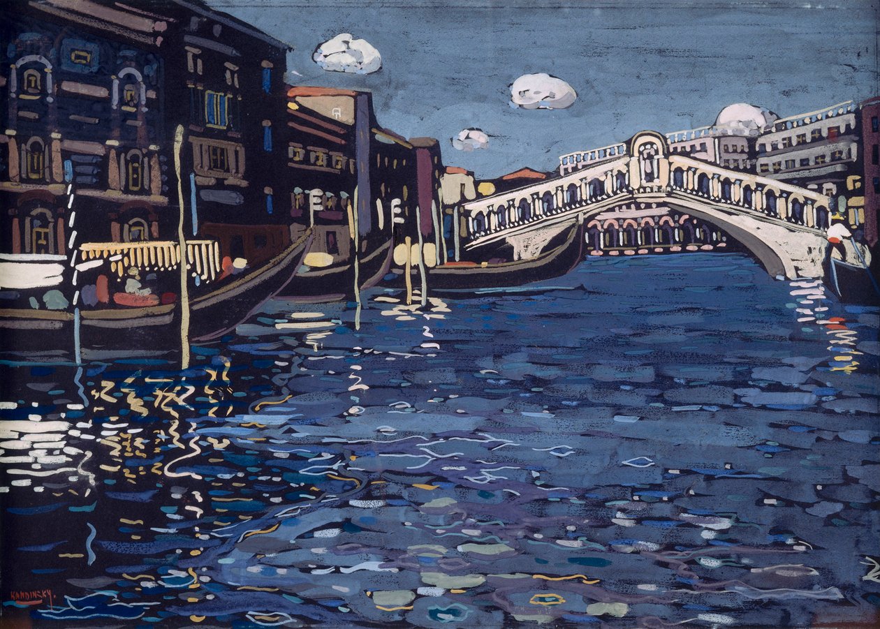 Ponte di Rialto, Memoria di Venezia 4, 1904 da Wassily Kandinsky