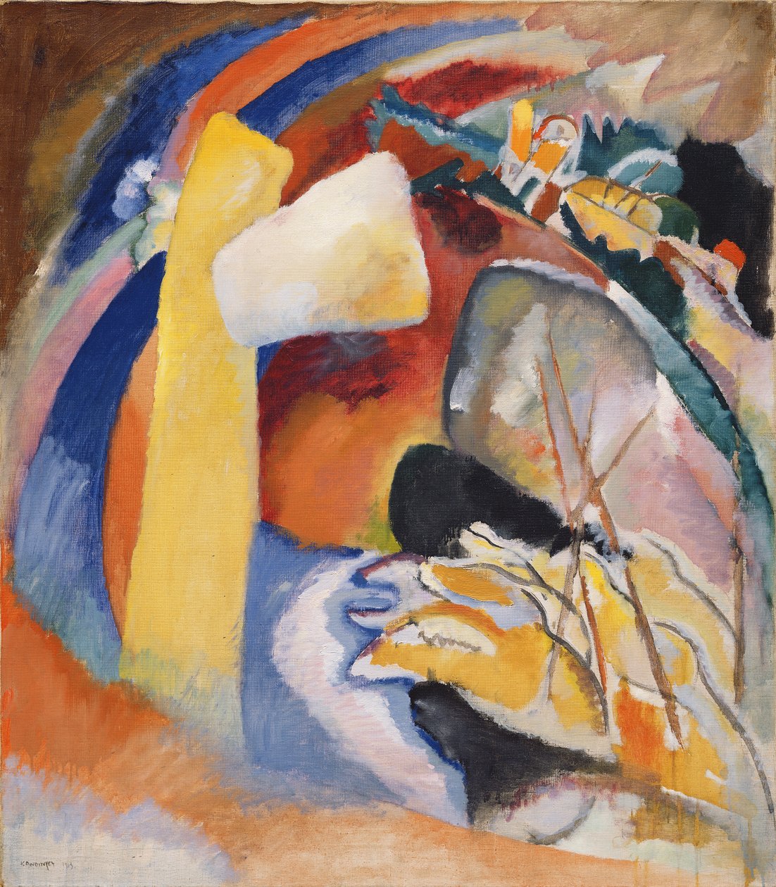 Studio per Dipinto con Forma Bianca, 1913 da Wassily Kandinsky