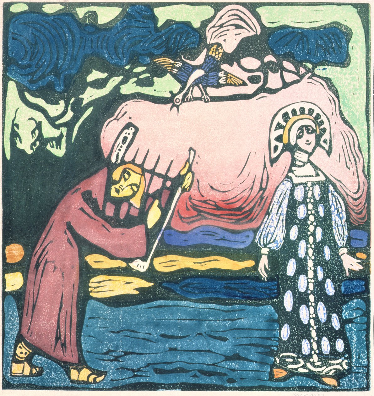 Il Suonatore di Salterio, 1907 da Wassily Kandinsky