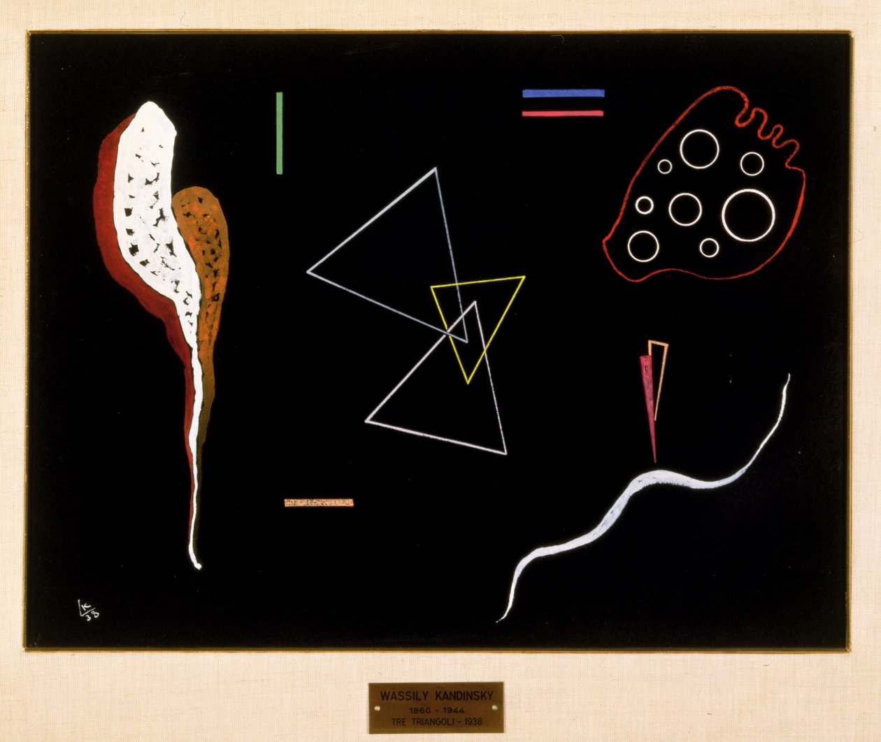 Tre triangoli, 1938 da Wassily Kandinsky
