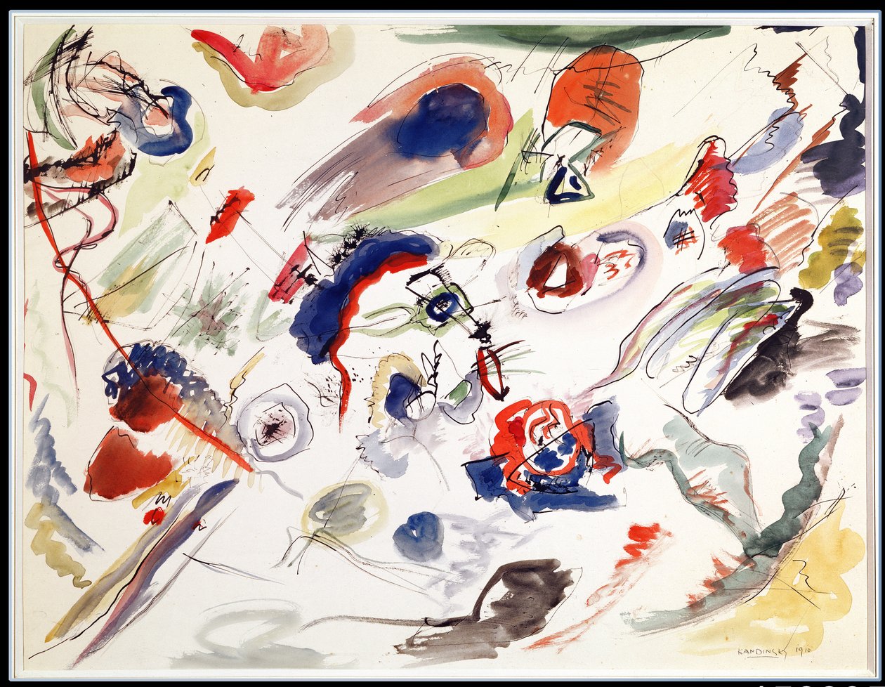 Senza titolo - Prima astrazione, 1910 da Wassily Kandinsky