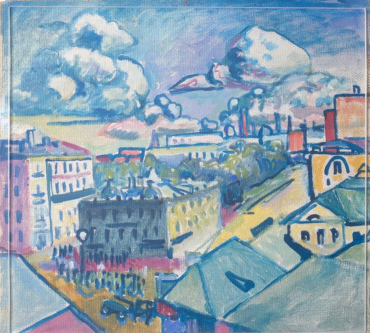 Piazza Zubowsky a Mosca dalla finestra da Wassily Kandinsky