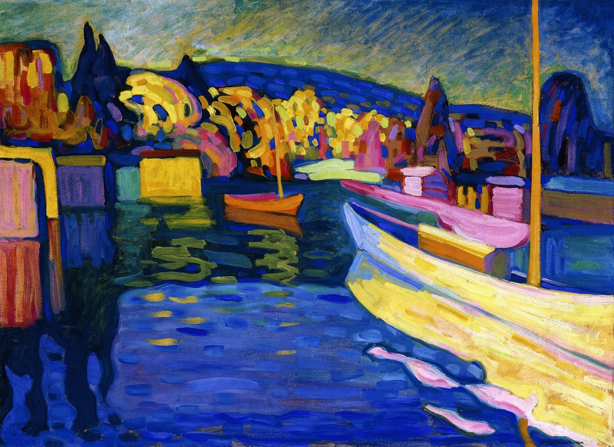 Paesaggio Autunnale con Barche da Wassily Kandinsky