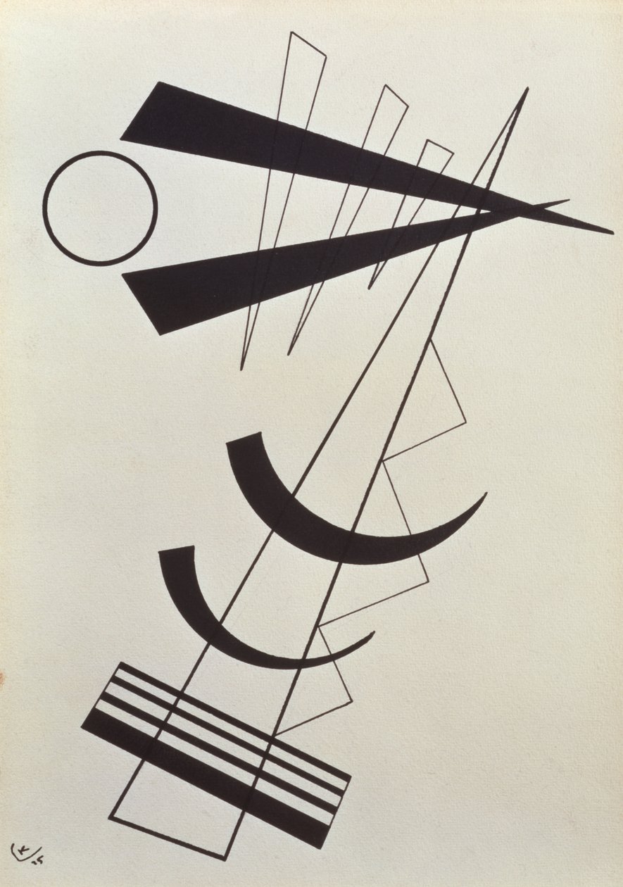 Pesi in cemento in bianco e nero da Wassily Kandinsky