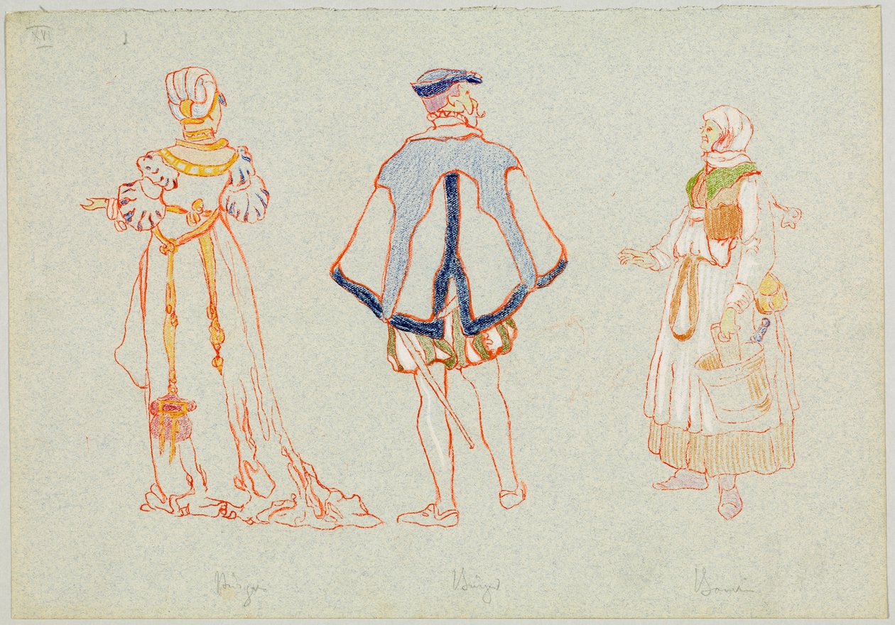 Costume di cittadini e contadini del XVI secolo da Wassily Kandinsky