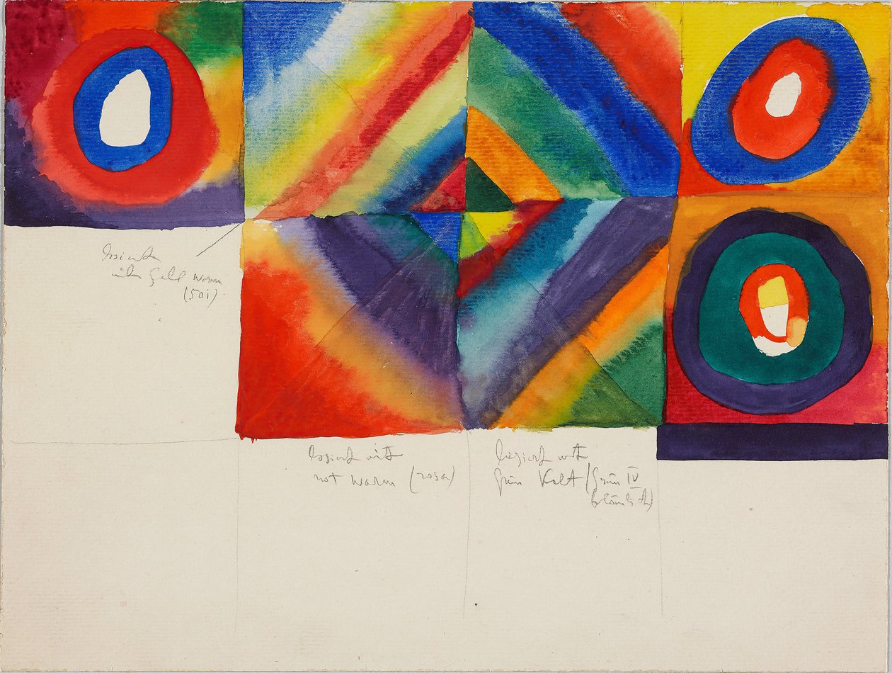 Studi di colore con informazioni sulla tecnica della pittura, 1913 da Wassily Kandinsky