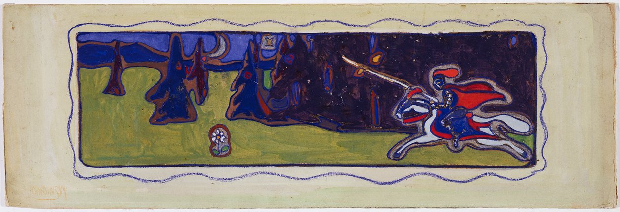 Crepuscolo, verso: schizzo di una coppia da Wassily Kandinsky