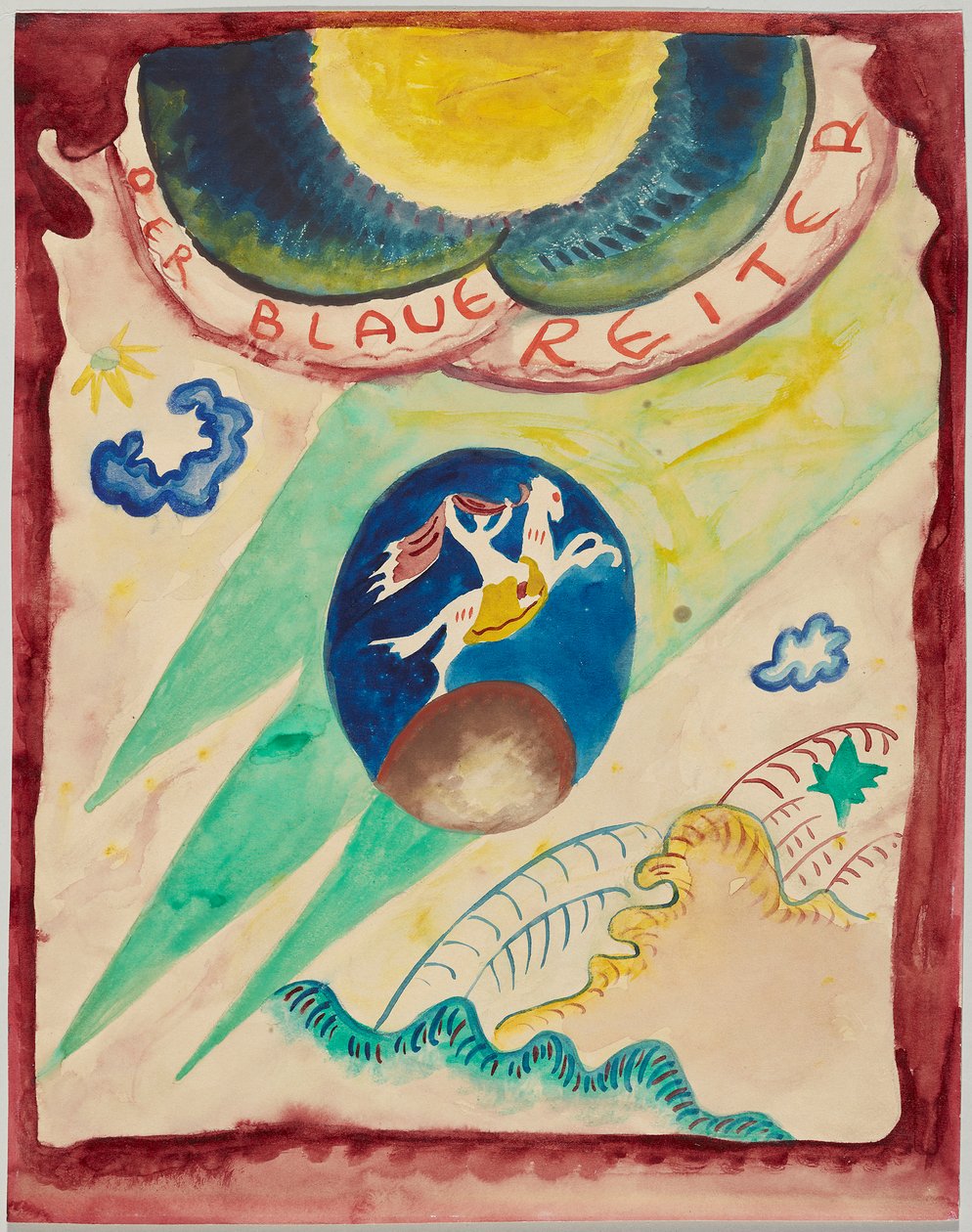 Entwurf für den Umschlag des Almanachs "Der Blaue Reiter" da Wassily Kandinsky