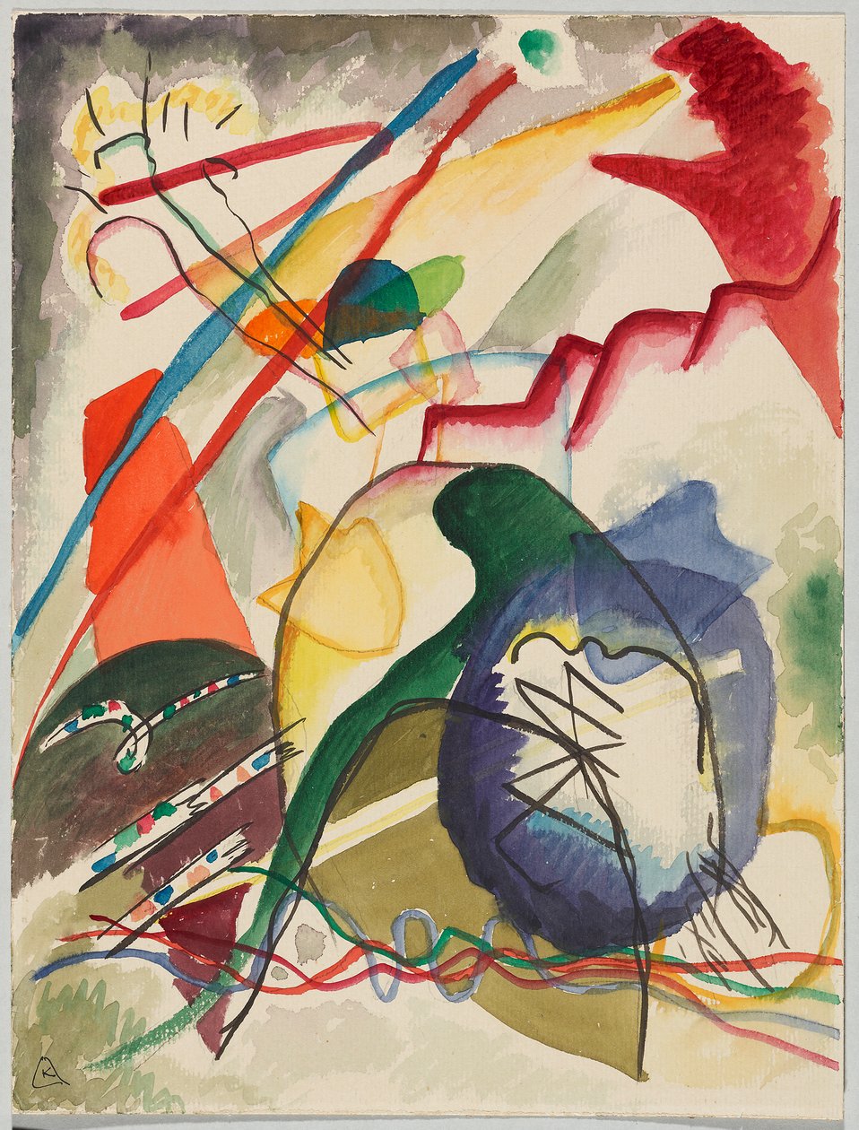 Progetto per «Immagine con bordo bianco» da Wassily Kandinsky