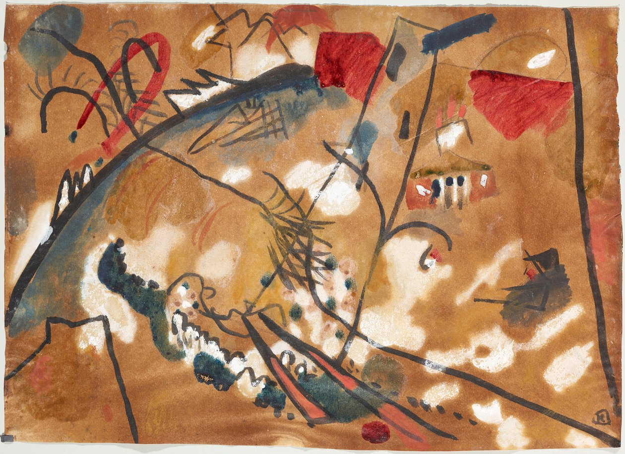 Bozza di "Improvvisazione 24 (Troika II)" da Wassily Kandinsky