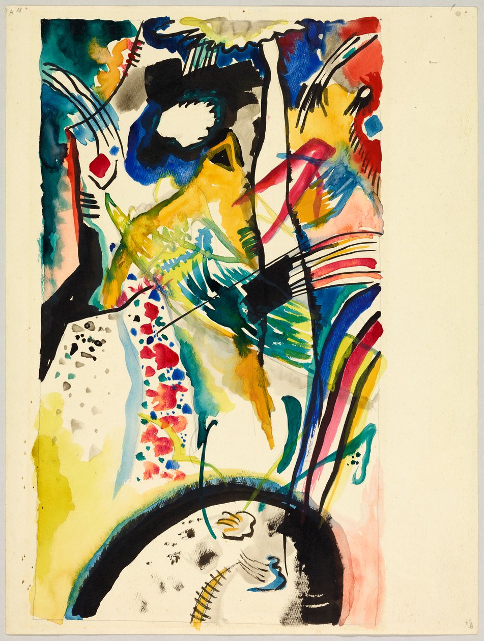 Progetto per un dipinto murale per Edwin R. Campbell n. 3, detto anche "Progetto ad acquerello per il pannello Estate per Edwin R. Campbell" da Wassily Kandinsky