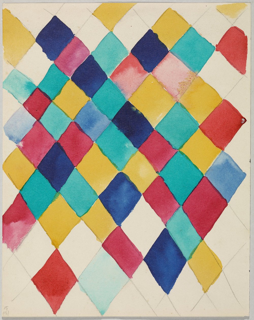 Studio di colori con rombi da Wassily Kandinsky