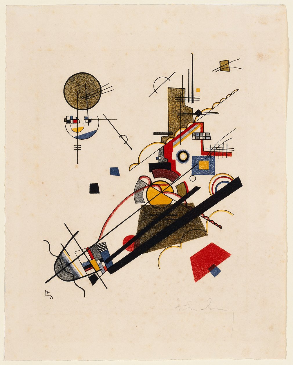 Ascesa gioiosa (da: Cartella dei maestri del Bauhaus statale, foglio 2) da Wassily Kandinsky