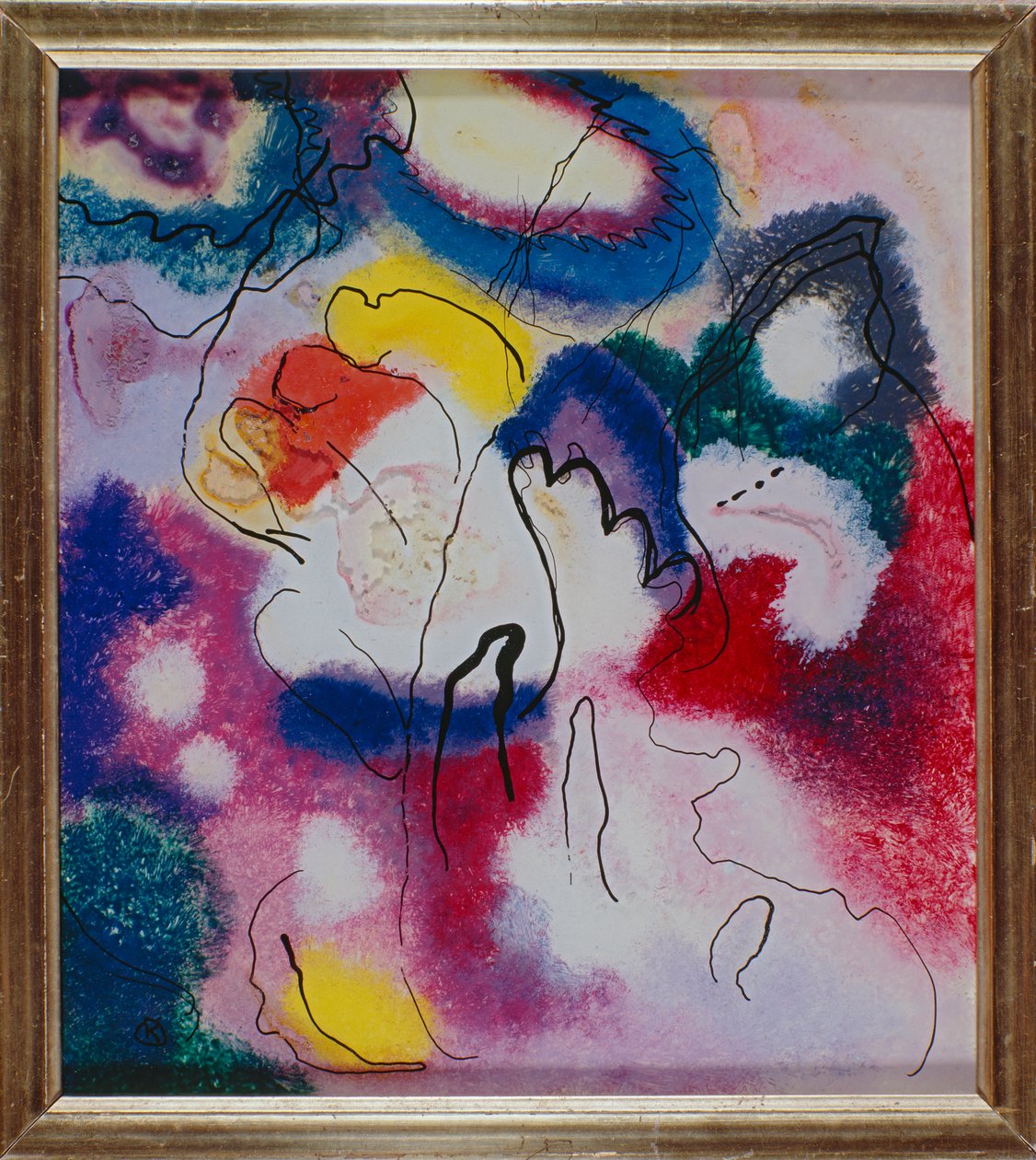Immagine su vetro con una macchia rossa da Wassily Kandinsky