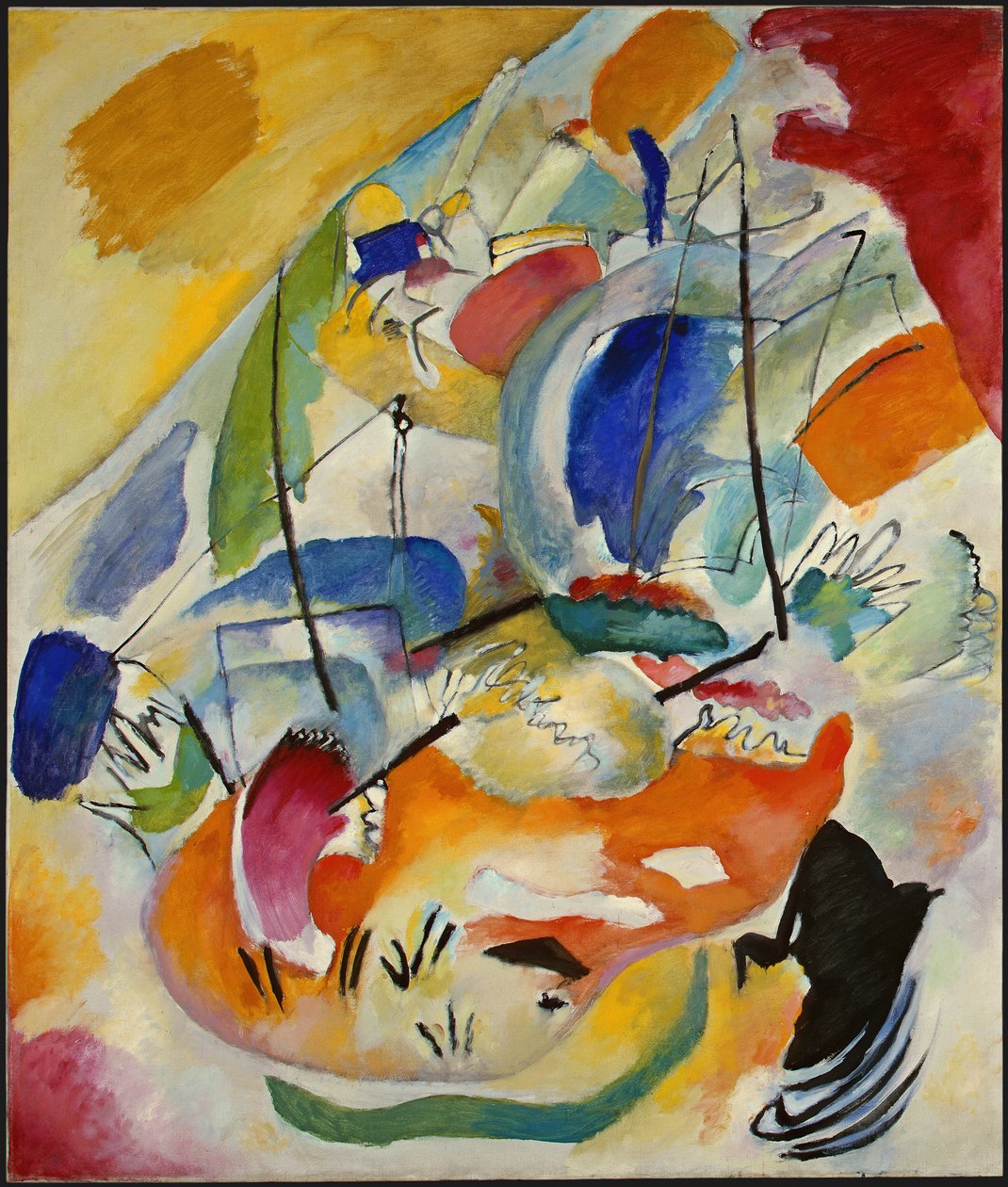 Improvisation 31, battaglia navale - Pittura di Vassily Kandinsky da Wassily Kandinsky