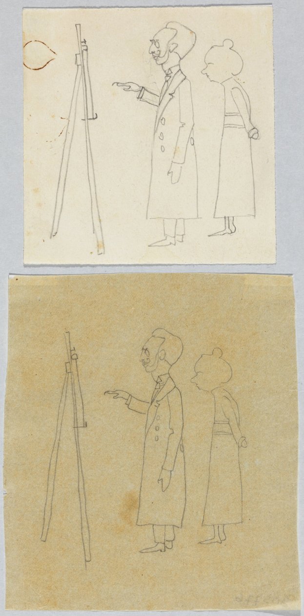 Kandinsky e Münter davanti al cavalletto da Wassily Kandinsky