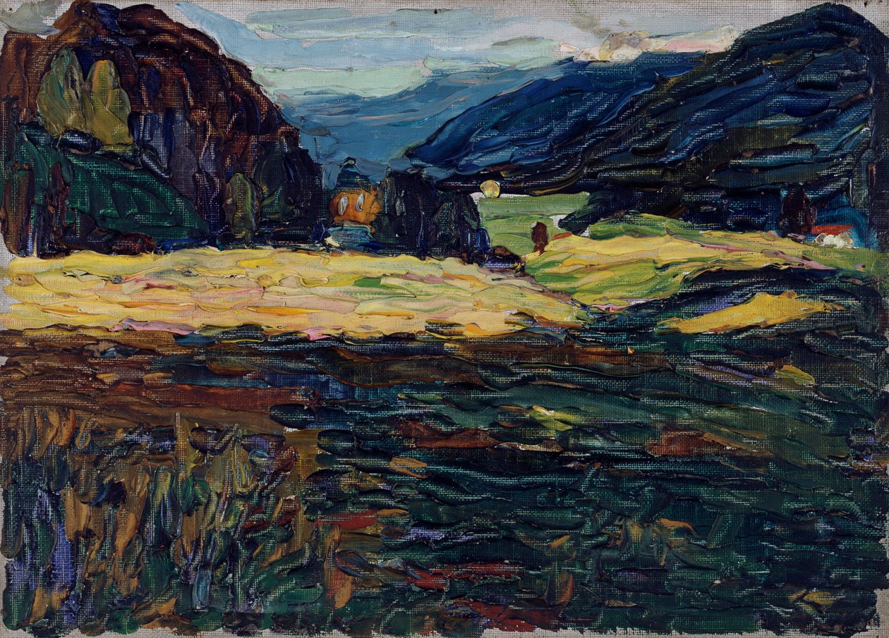 Kochel - Paesaggio con piccolo castello da Wassily Kandinsky