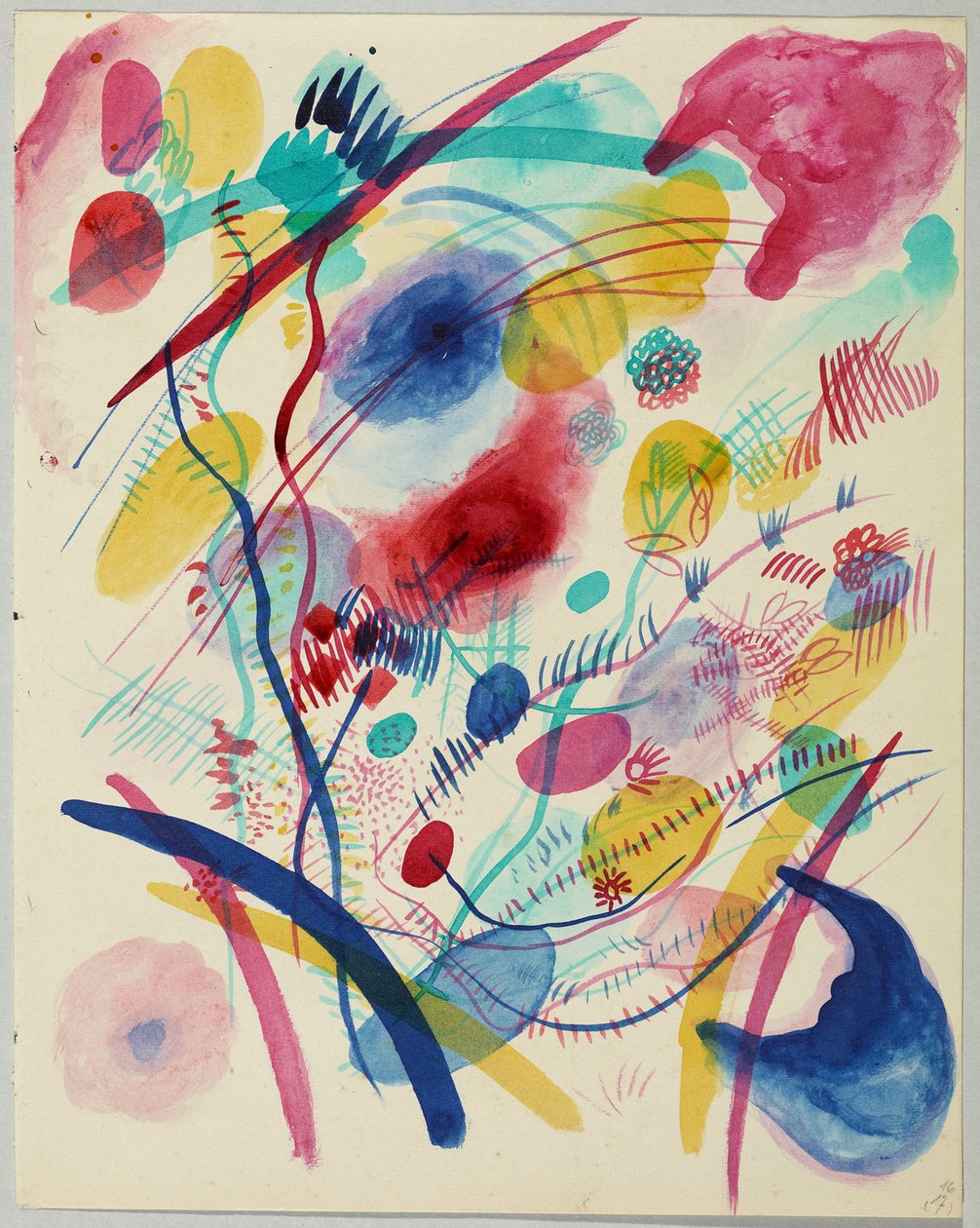 Composizione in rosso, blu, verde e giallo da Wassily Kandinsky