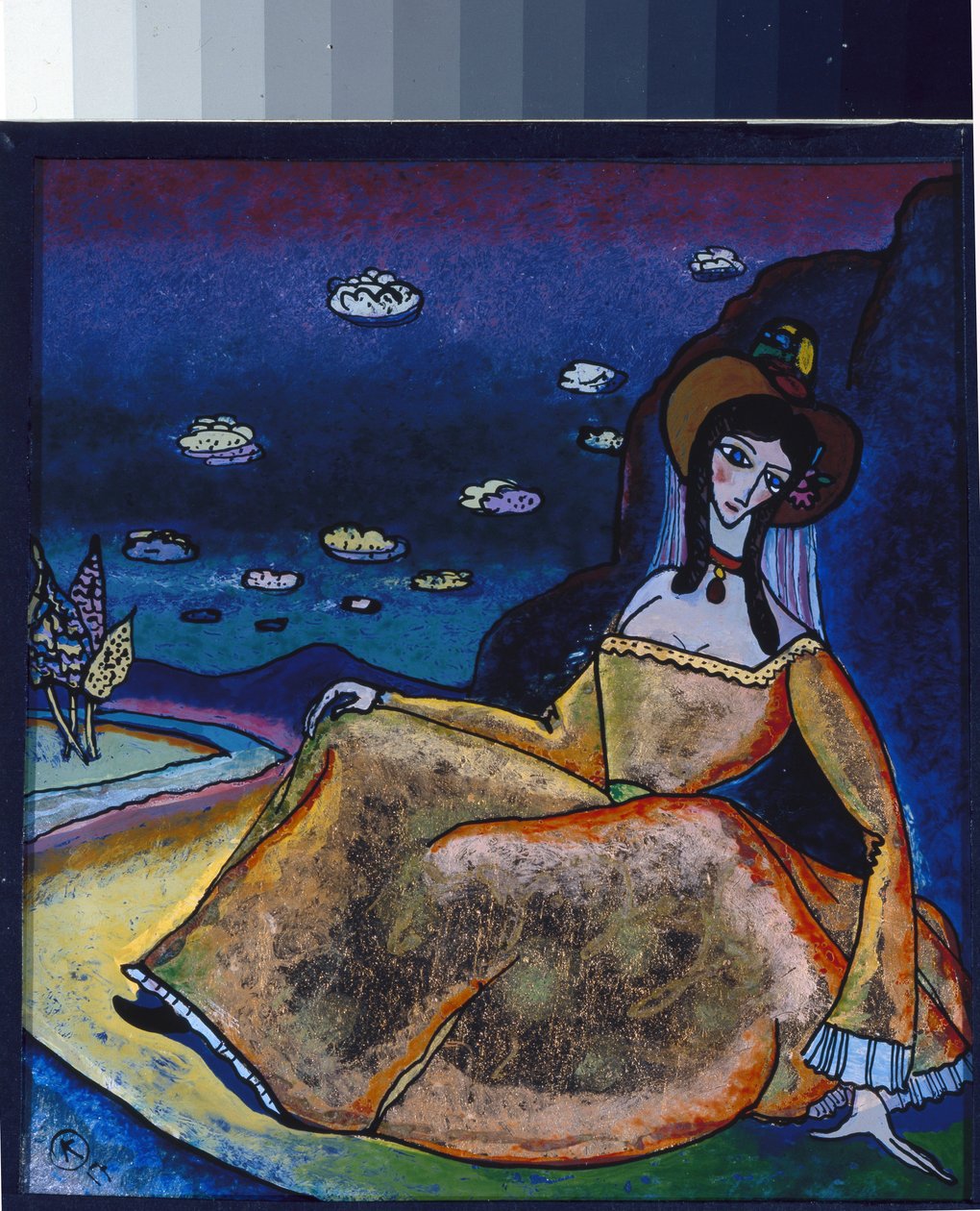 La dama nel suo abito d
