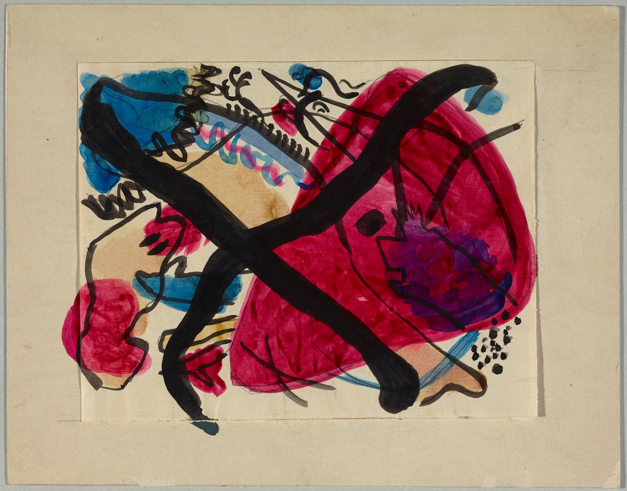 Mit schwarzen Diagonalen da Wassily Kandinsky