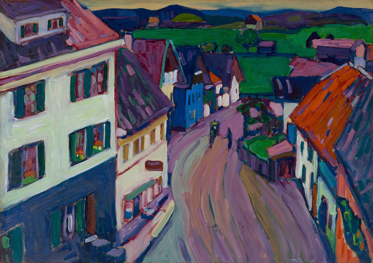Murnau - Veduta dalla finestra del Griesbräu da Wassily Kandinsky