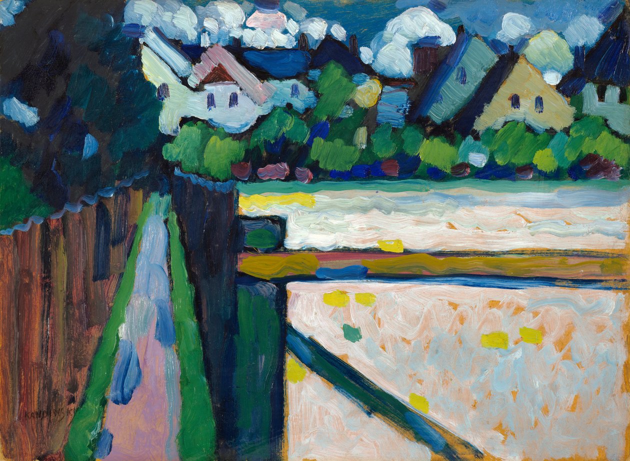 Murnau – Sentiero pedonale e case da Wassily Kandinsky